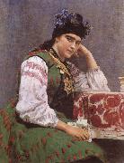 llya Yefimovich Repin Portrait of Sofia Mikhailovna Dragomirova oil on canvas